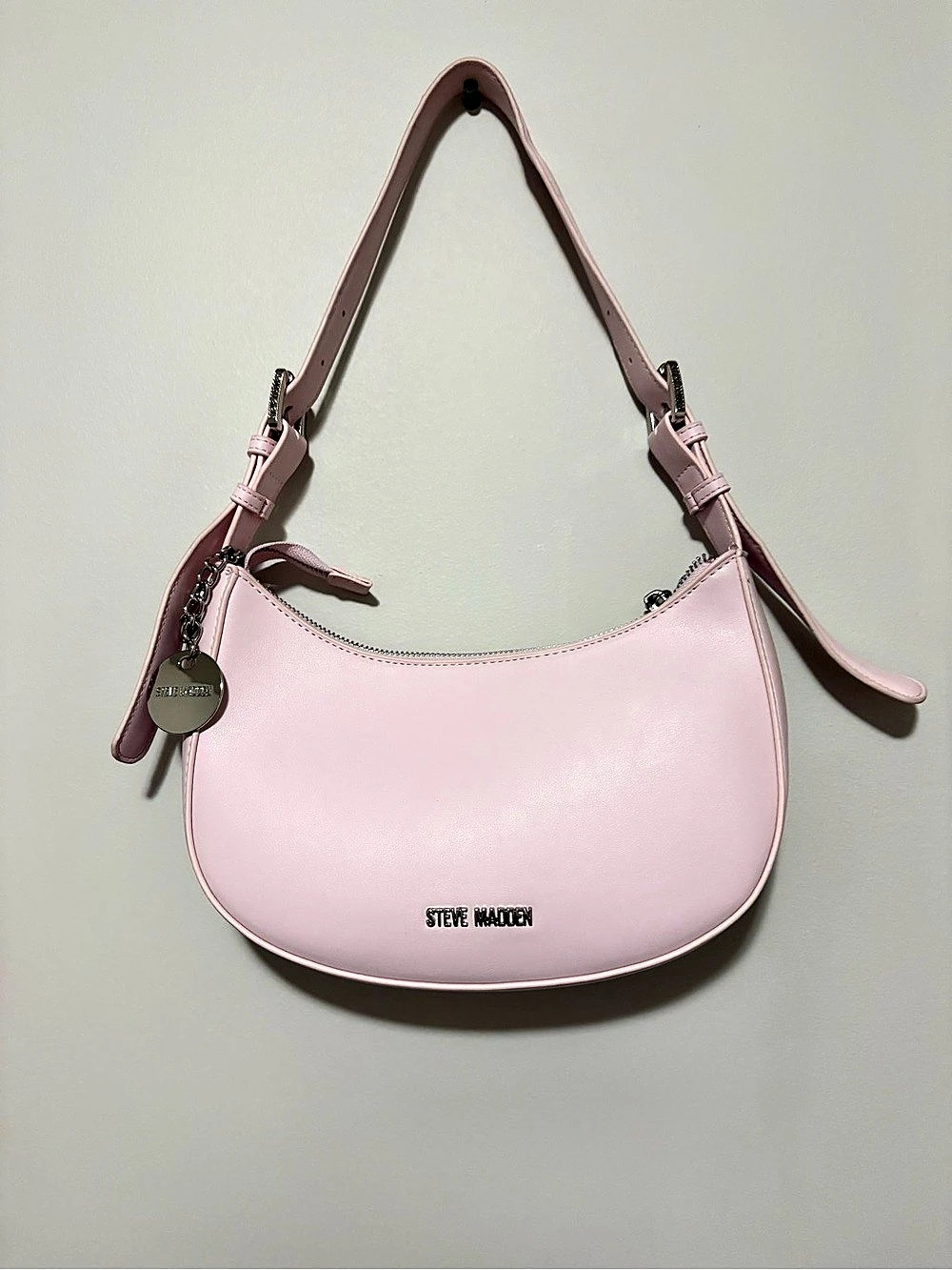 Steve Madden Light Pink Crescent Shoulder Bag